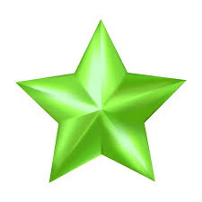 Ícone de estrela verde em fundo branco — Barbara de Oliveira Silva